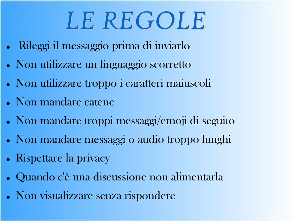 NETIQUETTE La netiquette è il galateo di internet è l analogo delle